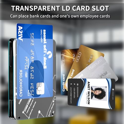 Ultra-Thin Aluminum Mens Wallet with RFID Blocking, Slim Minimalist Wallet for Men with Money Clip Card Wallet with ID Holder, Blue2