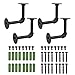 Soportes para Estantes de Tubería, Tanice 4PCS Soporte de Metal de Pared con Bridas 13cm x 13cm x 6,5cm Estilo de Vintage con Tornillos Decoración de Bricolaje Estante Flotante de Pared para Colgar