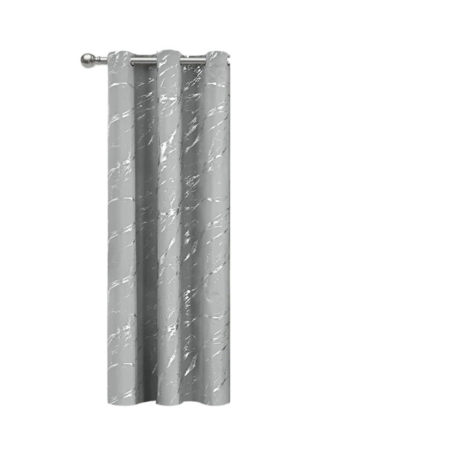 Rideaux occultants motif marbre argenté W100 x H130cm pour salon
