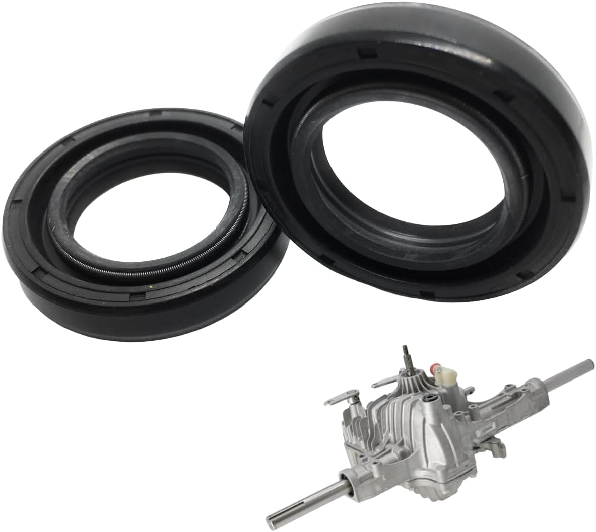 REPLACEMENTKITS.COM 2pc Drive Axle Oil Seal Kit fits Tuff Torq K58, K62, K66, John Deere, Cub Cadet, MTD, Troy Bilt & Craftsman Lawn Tractors Several Models (1A632034390, MIU804289 & M119738)