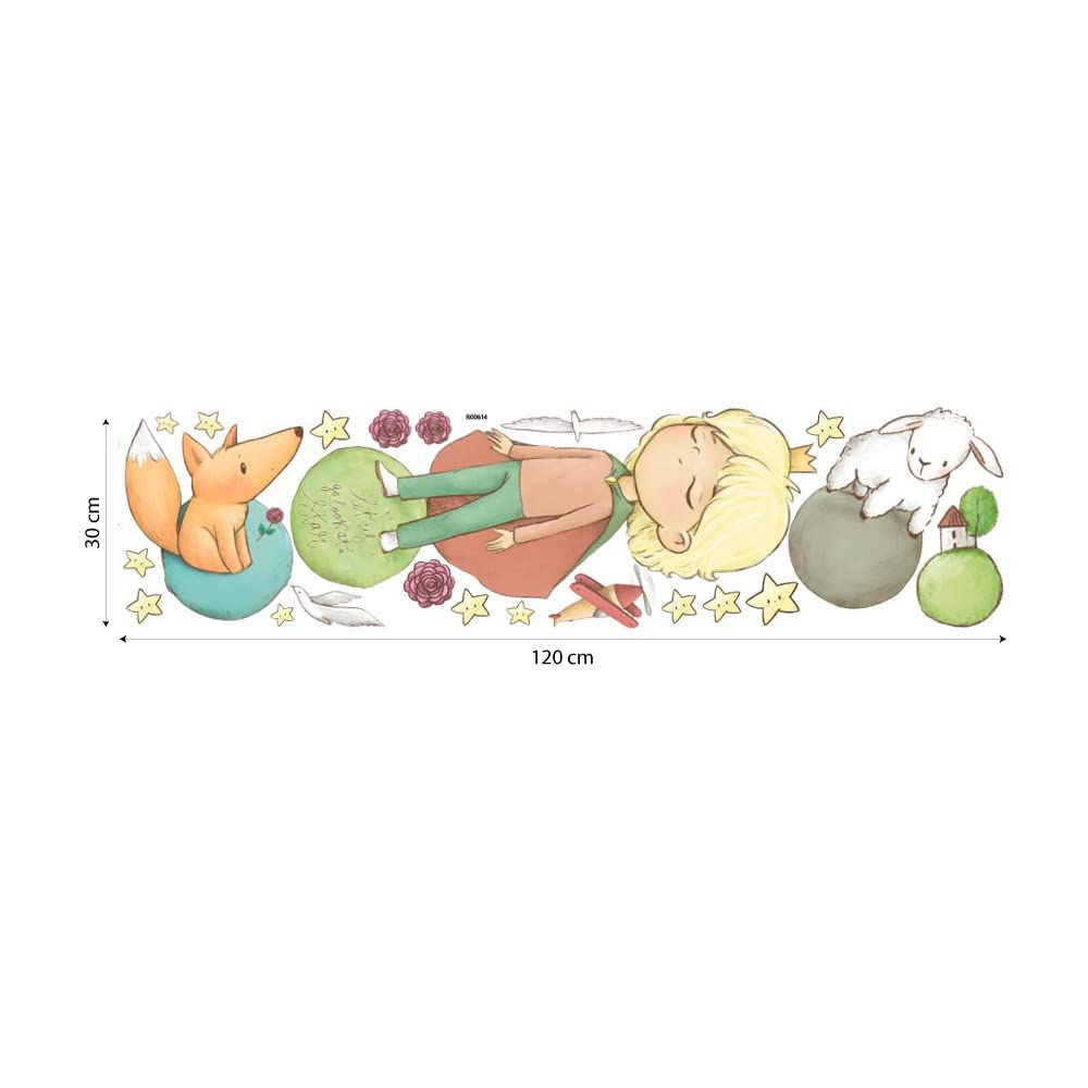 kina, R00614 Children's Room Wall Sticker, Eco-Tessuto, Hypoallergenic, Repositionable, Caress Effect, Kindergarten - Image 2