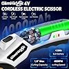 GlimHirVox Electric Box Cutter for Cardboard, 4.2V Cordless Electric Scissors up to 1/4”, Cordless Cardboard Cutter with 2 Titanium Blades, with Safety Lock & LED, for Fabric, Leather, Plastic, Carpet #1