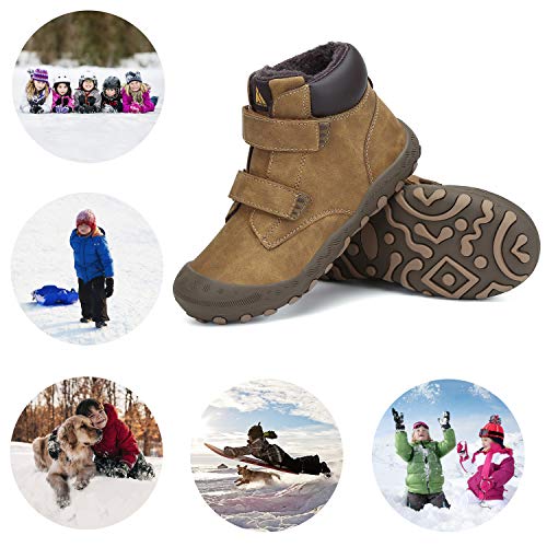 Mishansha PLUSHKIDTREKKINGF016BR33 Toddler Boys, Girls Hiking Walking Shoes Kids Hook Loop Water Resistant Trekking Boot Winter Running Sport Sneakers Golden Brown Us 2 Little Kid thumb #6