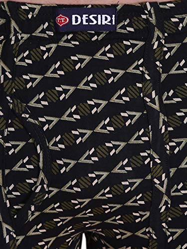 Image of T.T. Pure Cotton Printed Trunks for Men | Regular Fit | Snug Fit | Long Trunks | Inner Elastic | Soft and Comfortable |Assorted Prints| Pack of 3