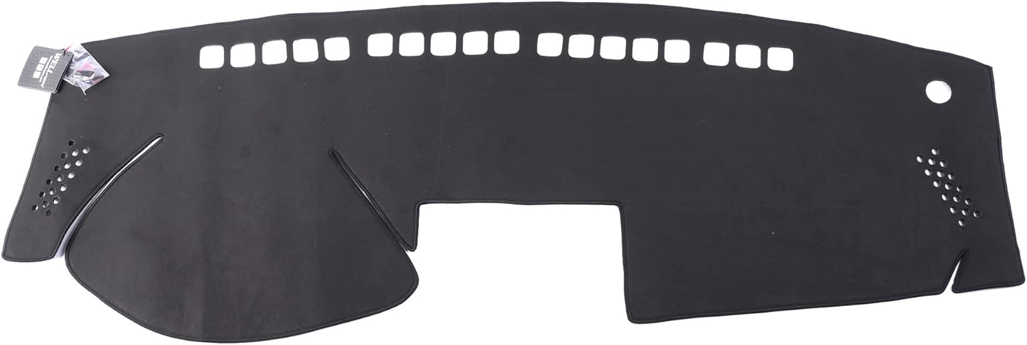 WellVisors Black Suede Dash Mat Dashboard Cover Compatible with Mazda 2009-2013 Mazda 6 3-777MZ015