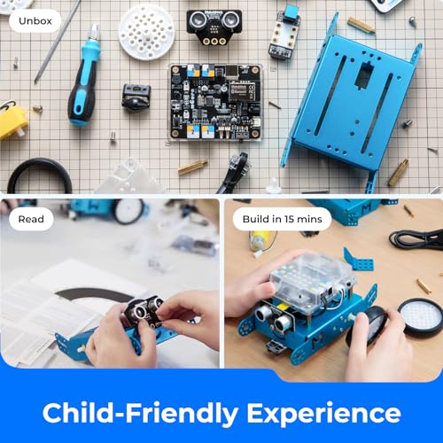 Image of Makeblock mBot Bluetooth Version Programmable Robot Kit for Kids to Learn Coding, Robotics and Electronics (Blue)