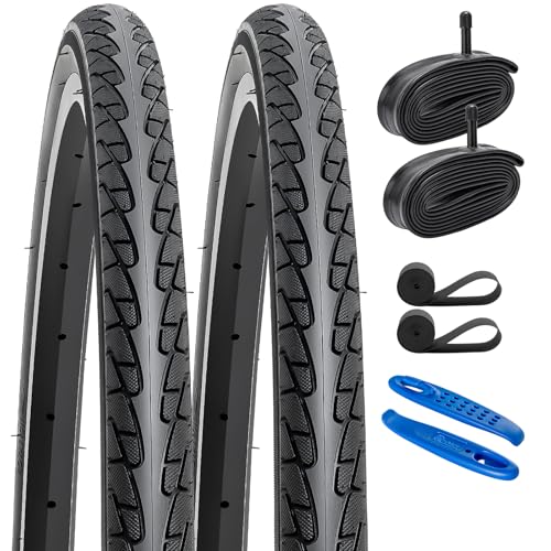 YunSCM 2Pcs Faltbarer 26 Zoll Reifen 26x1 3/8 Mantel 37-590 Plus 2Pcs 26...