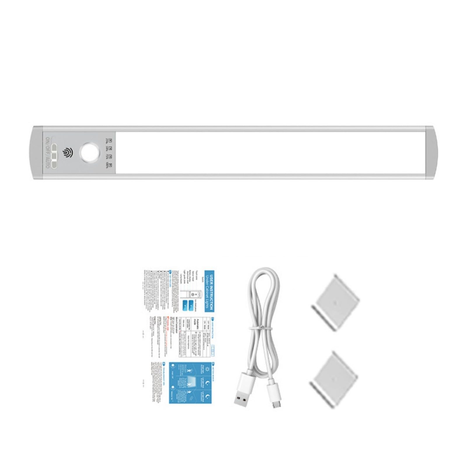 Nucelit Motion-Activated 32CM LED Night Lamp with 3 Color Modes, 66 Globes, Rechargeable Design for Cabinets Human Transducer Light Ribbon with Auto Dimming