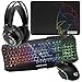 EMPIRE GAMING - Armor S-100 Pack Gamer 4 en 1 RGB - Clavier RGB AZERTY Anti-Ghosting - Micro Casque RGB - Souris RGB 6400 DPI - Tapis de Souris - PC PS4 PS5 Xbox One Mac