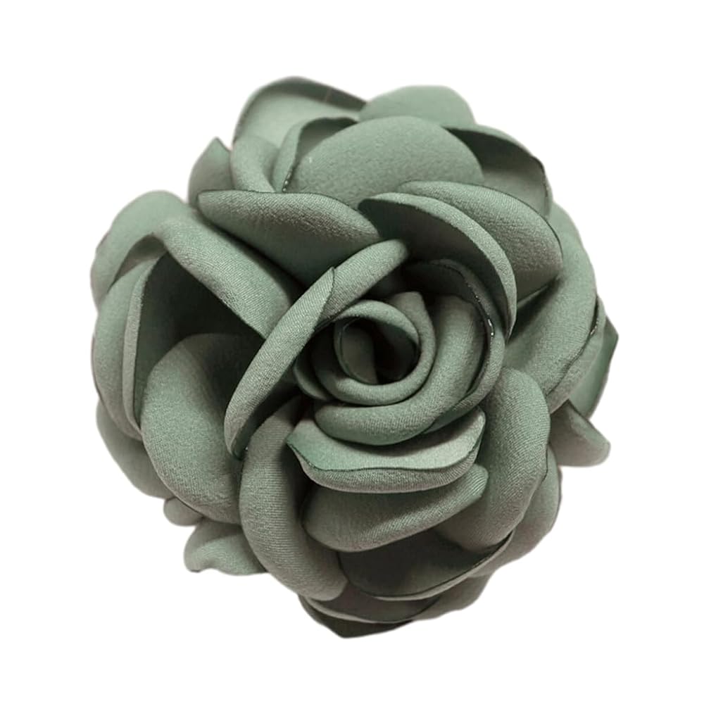 Spilla Decorativa A Forma Di Fiore Con Piume FOXBI - Verde Scuro Per Cappelli, Vestiti E Matrimoni - Foto 4
