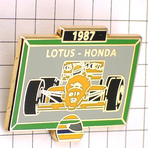 Amazon.co.jp: ピンバッジ アイルトンセナF1車ドライバーホンダ黄色