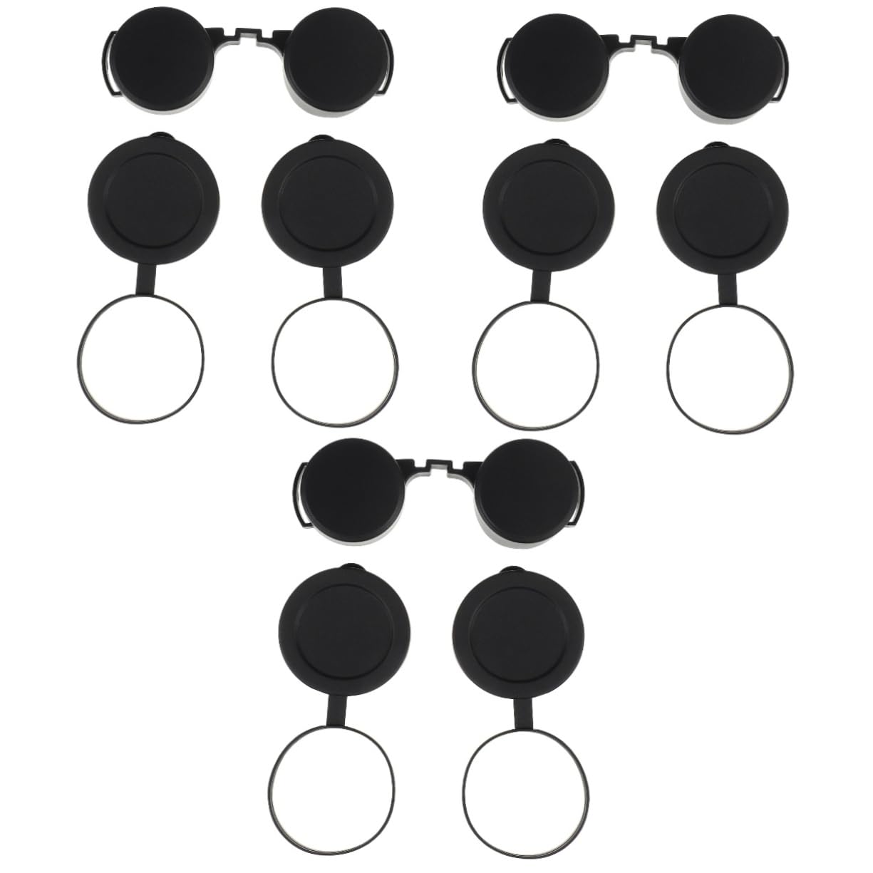 CIYODO 3sets Binocular Lens Covers Rubber Objective Lens Cap for Monoculars 3pcs*3