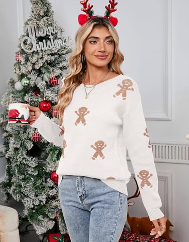 Image of Women's Pullover Sweaters Cute Multi-Hearts Knitted Casual Sweater