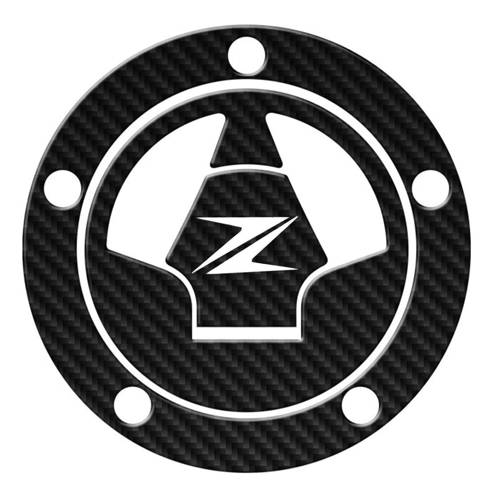 ihreesy Motorcycle Gas Tank Cap Sticker,3D Gas Oil Fuel Decal Tank Protector Carbon Fiber Fuel Decal Tank Protector Fit for ZX6R 10R 12R 14R ZZ1400