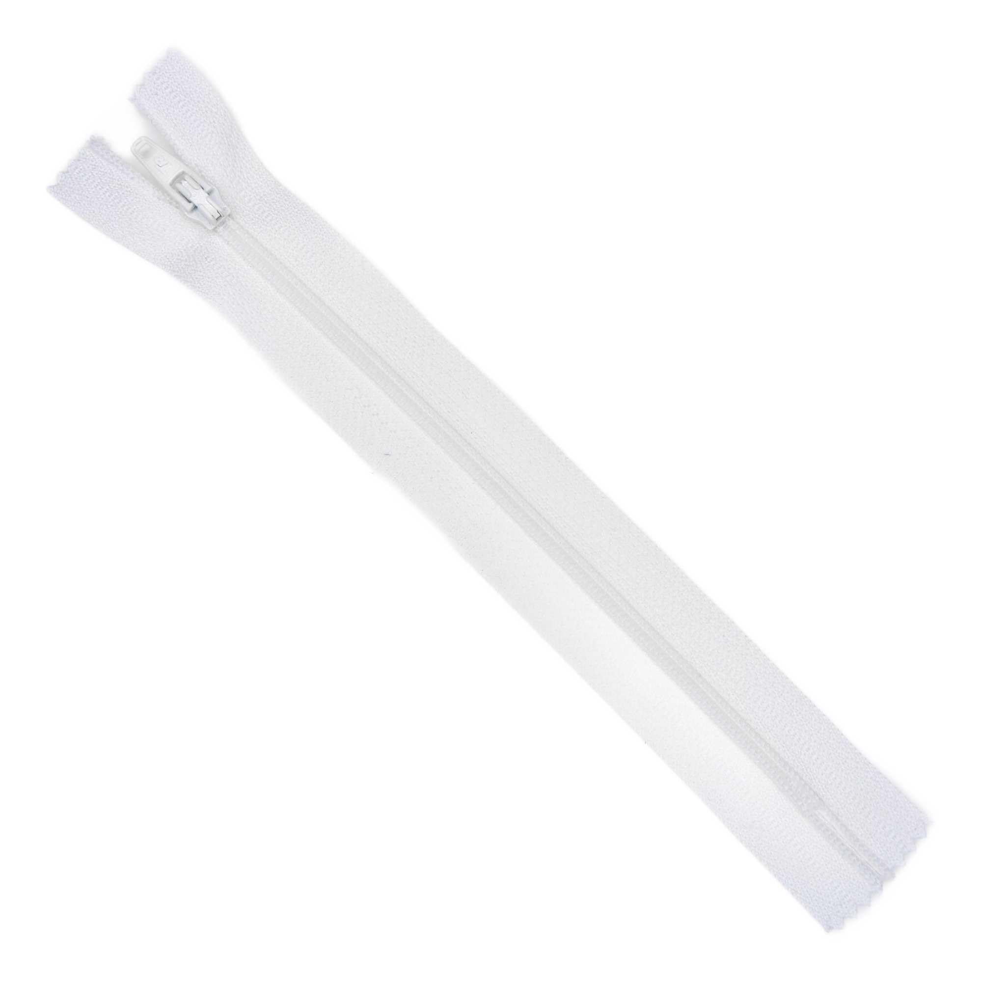 30cm 12 Inch Closed End Zip Nylon No3 Autolock 55 Colour Buy 1 Or 2 Zippers 456D, 0100 White, 2