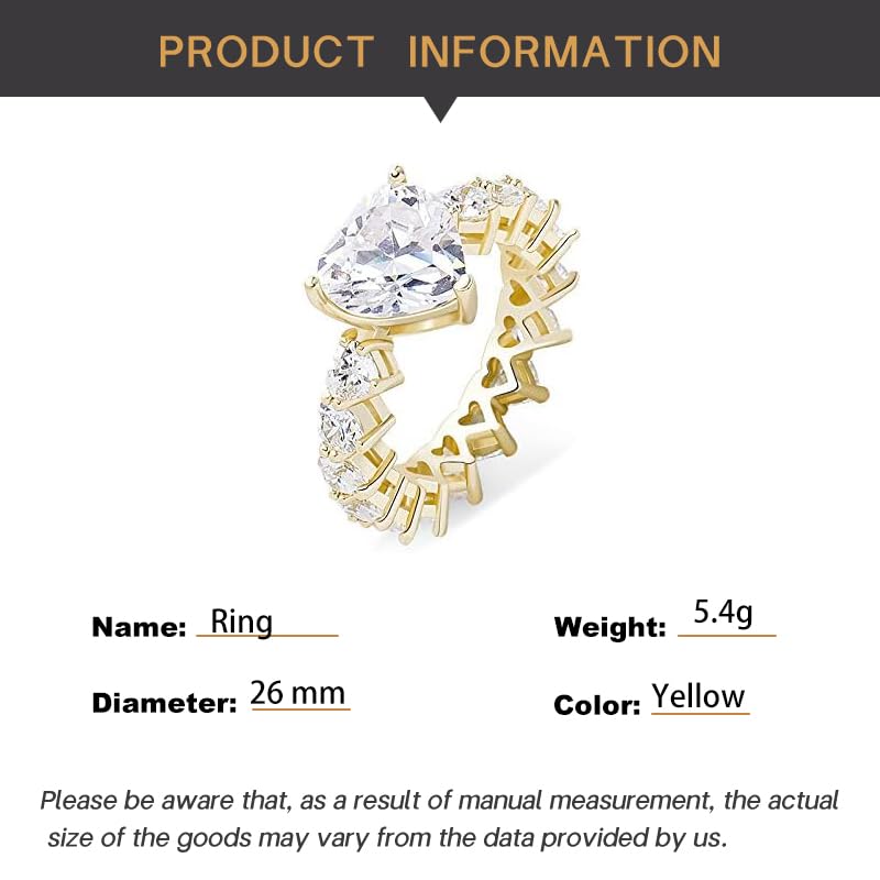 14K Gold Heart-Cut Moissanite Ring, Hip-Hop Style Women's Engagement Ring, A Symbol of Love and Commitment2