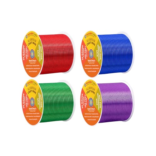 Image of Mandala Crafts 20 Gauge Anodized Aluminum Craft Wire for Jewelry Making - 400 FT Colored Flexible Rainbow Wire - Bendable for Bonsai Armature Crafting Sculpting
