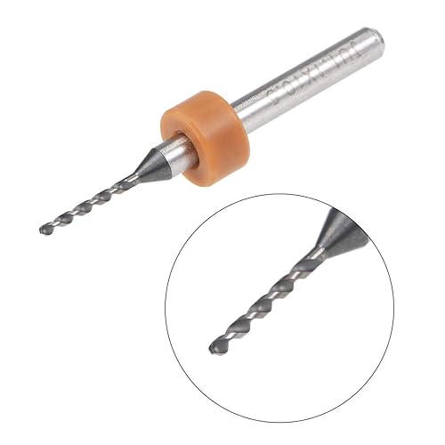 Miniatura 3 de uxcell Brocas PCB Brocas de carburo de tungsteno de 0.043 in, herramienta rotativa para joyería, grabado CNC, placa de circuito de impresión, micro