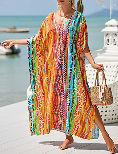 Bsubseach Kaftan Dresses For Women Petite Plus Size Caftan Swim Cover Up For Women Maxi Beach Dress2