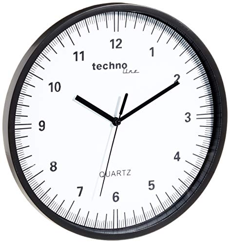 TechnoTrade WT-6700, Negro, 1x AA - Reloj de pared