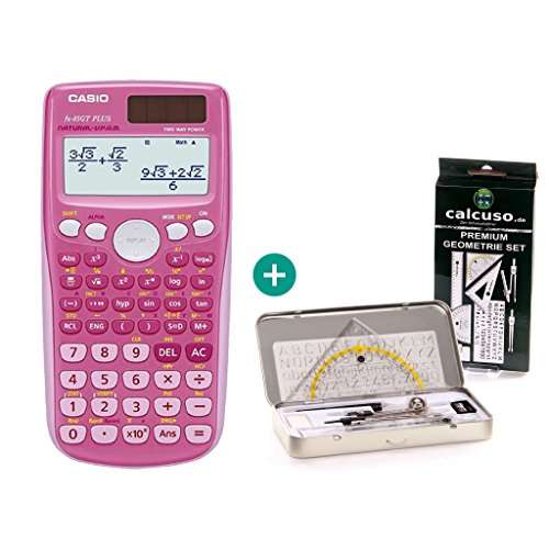 Preisvergleich Produktbild Casio FX 85 GT Plus Pink + Geometrie-Set