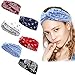 Produktbild 6 Stücke Stirnband Damen - Paisley Haartuch Kopftuch für Frauen, Elastisches Baumwolle Bandana Breiter Haarband, Yoga Bandanas Stirnband Turban Headwrap ideal für Sport/Yoga/Laufen