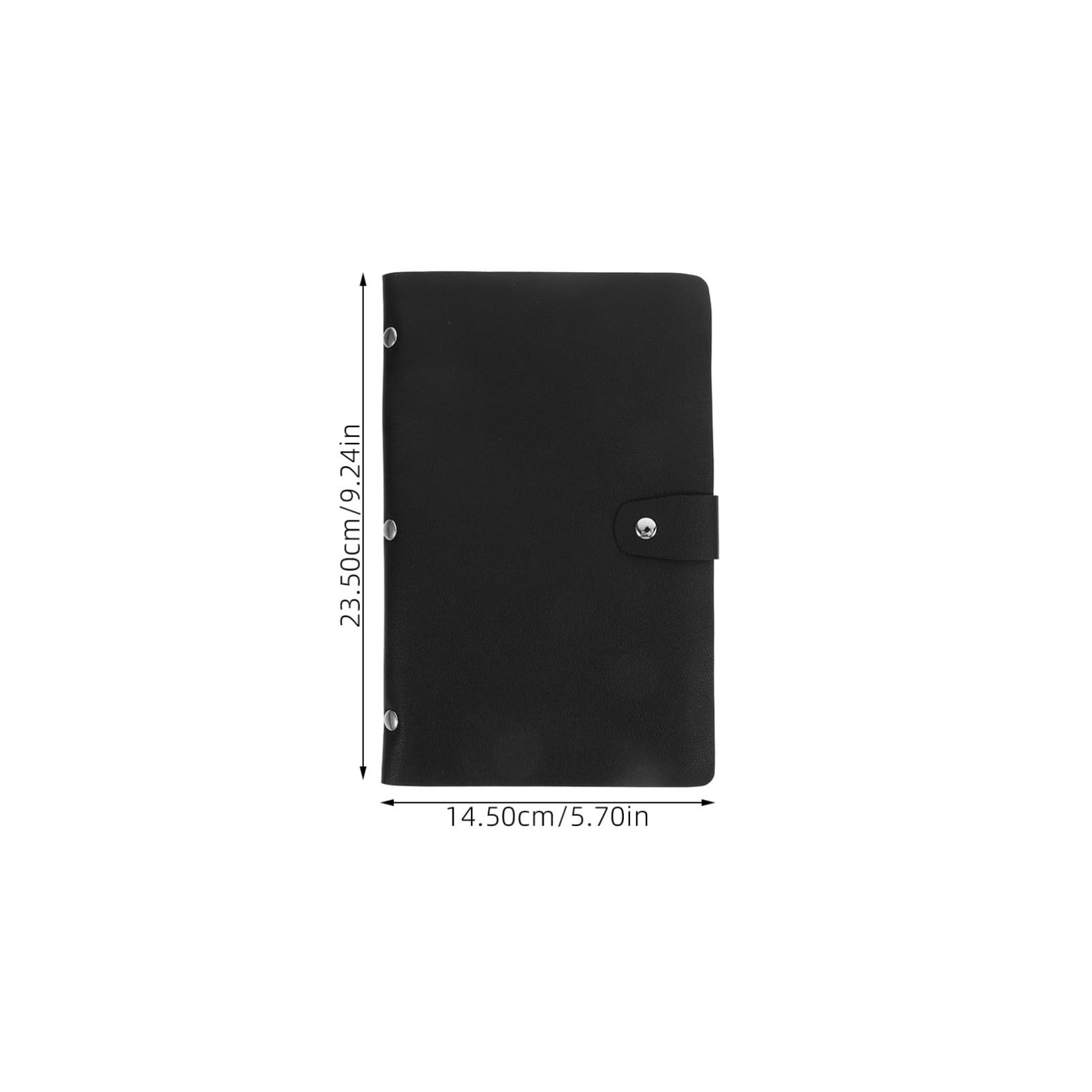 TEHAUX Carnet de Factures Pratique en Pu et Pvc Noir, Portable 20 Feuilles pour Organiser et Protéger Documents Importants au Bureau