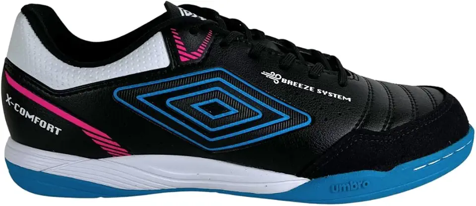 Chuteira Umbro X-Comfort Futsal Preta e Azul