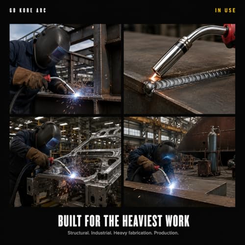 Image of 36KD MIG Welding Torch - 3M Extra Heavy Duty Cable, Industrial MIG Gun with Euro Connector, Heat Resistant, Copper Tip, Long Life Welding Torch