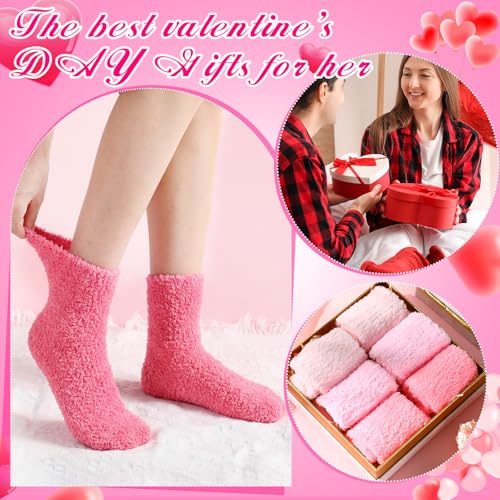 Image of Foaincore 12 Pairs Fuzzy Socks Bulk for Women Cozy Fluffy Slipper Socks Warm Soft Sleeping Gifts for Home