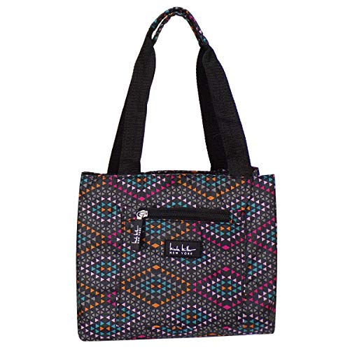 Nicole Miller of New York Insulated Lunch Cooler 11 Lunch Tote (Fiesta Black)