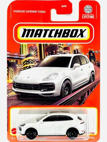 Vehículo a Escala Porsche Cayenne Turbo 1:64 Blanco miniatura 1