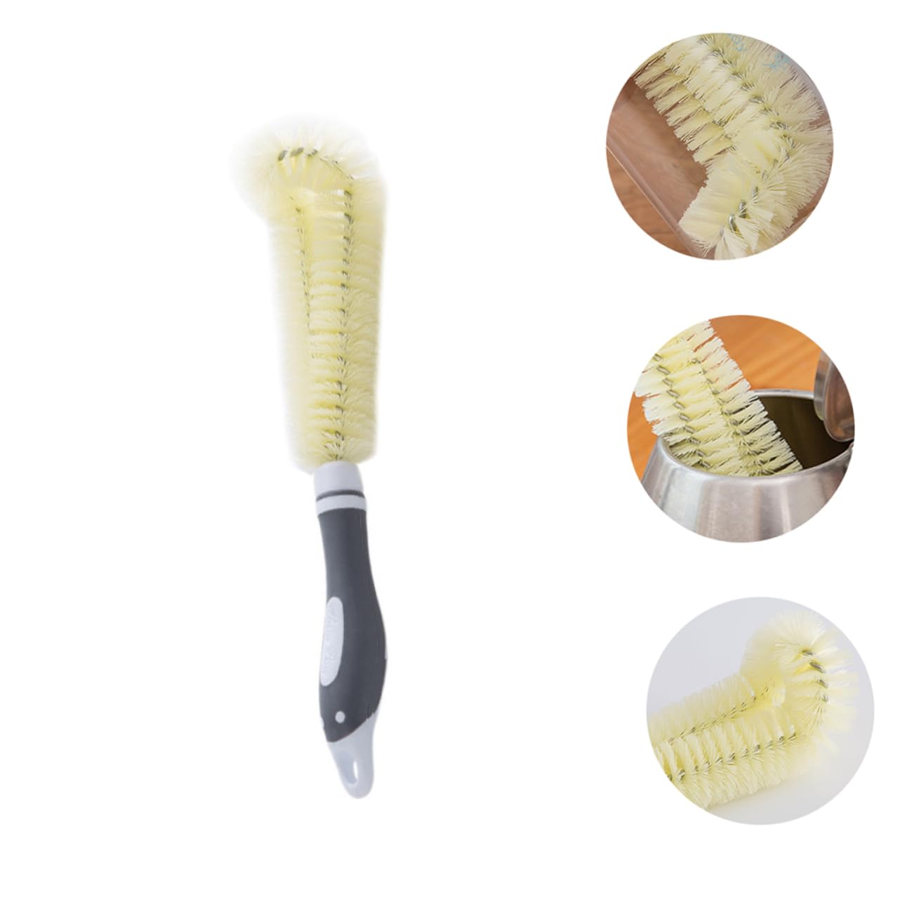 MAGICLULU 2piezas Cup Cleaner Brush para Biberones Cepillo De Mango Shape para Limpieza De Tazas y Botellas para Color Aleatorio
