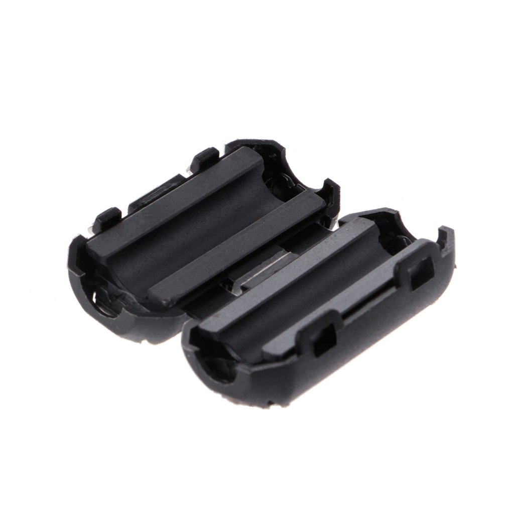 5 Pcs 5mm Clip-On Ferrite Core Noise Suppressor RFI Clip Cable Low Pass 10-24v
