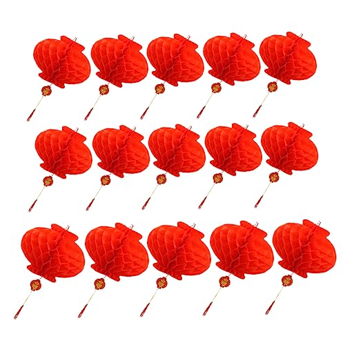 DOITOOL 20pcs Red Lantern Hanging Pendant 2022 New Year Eve Party Decoration for Moon Festival Red Red Decor Red Home Decor Spring Festival Lanterns Festive