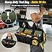 Heavy Duty Tool Bag 16-Inch - 19 Pockets Tool Organizer, Portable Electrician Toolbox W/Soft Handle, Christmas Birthday Gift Ideas for Men Dad Husband Him Mechanic Plumber, Wide Mouth Tool Storage Box