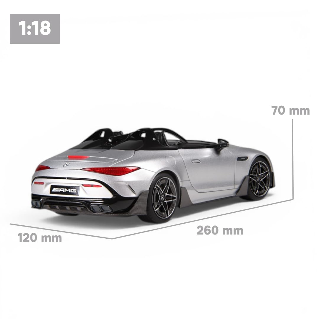 Mercedes-AMG PureSpeed Modellauto in 1:18 | Premium Diecast Speedster-Miniatur, HALO-System, Öffnende Türen, Motorhaube & Kofferraum, Detailreiches Interieur