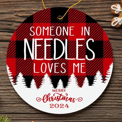 Family Ornament Needles Someone in Needles Loves Me - Long Distance Needles 3'' Plastic