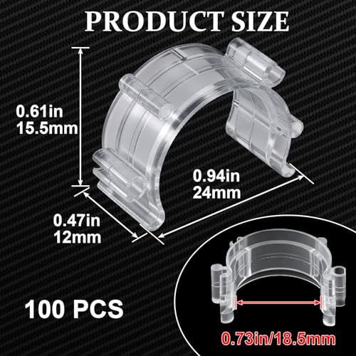 Image of 100pcs Small Sewing Bobbin Clips, Clear Plastic Bobbin Holder Thread Clamps, Thread Clips Sewing Holder Tools Organizer for Spools DIY Crafts Embroidery