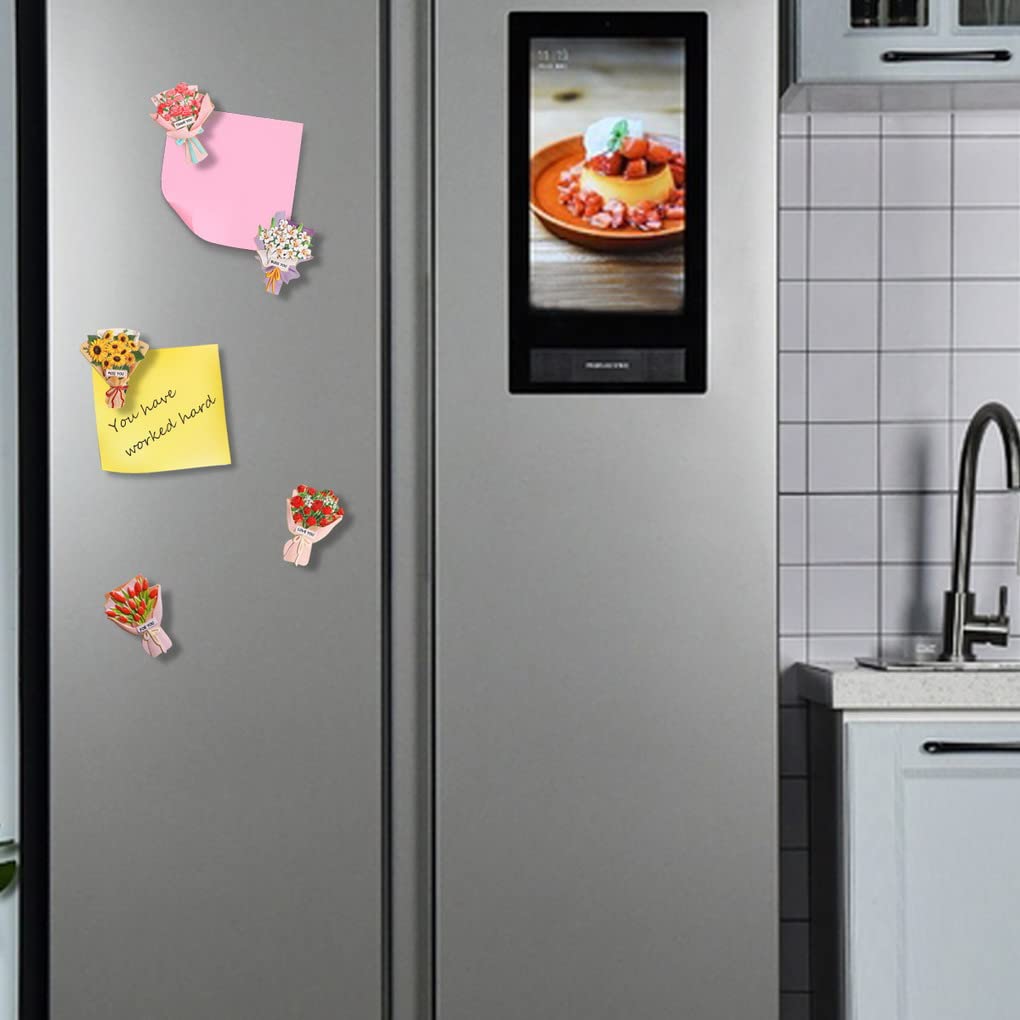 Calamite per Frigorifero Decorativi, Magneti Frigo Fiori Calamite Frigo Fiori Adesivi per Frigorifero Fiori Magneti del Frigorifero con Fiore Magneti Decorativi per il Frigorifero
