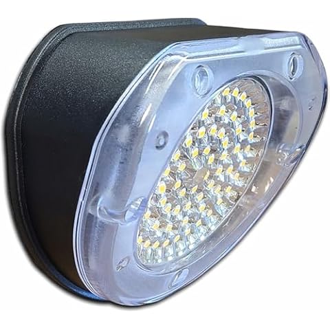 Black 5" 12V Round LED Lights Surface Mount for RV Trailer Camper 5th Wheel Scare Porch Docking Light (1 unit) Cover