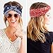 Huachi Boho Headbands for Women's Hair Elastic Hairbands Head Bands Non Slip Wide Twisted Turban Headwrap Fashion Paisley Hair Accessories, 6 Pack