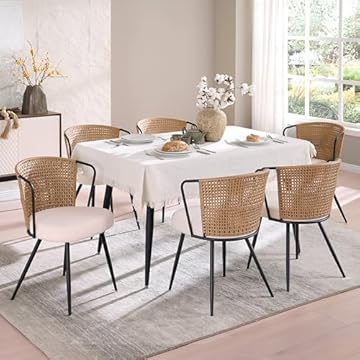 wicker dining chairs set of 6