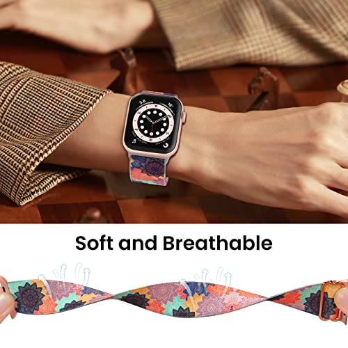 Image of Delidigi Stretchy Bands Compatible for Apple Watch Band Women 40mm 38mm 41mm 42mm 44mm 45mm 46mm 49mm, Nylon Braided Straps for iWatch Series 11 10 9 8 7 6 SE 5 4 3 Ultra 3 2 1