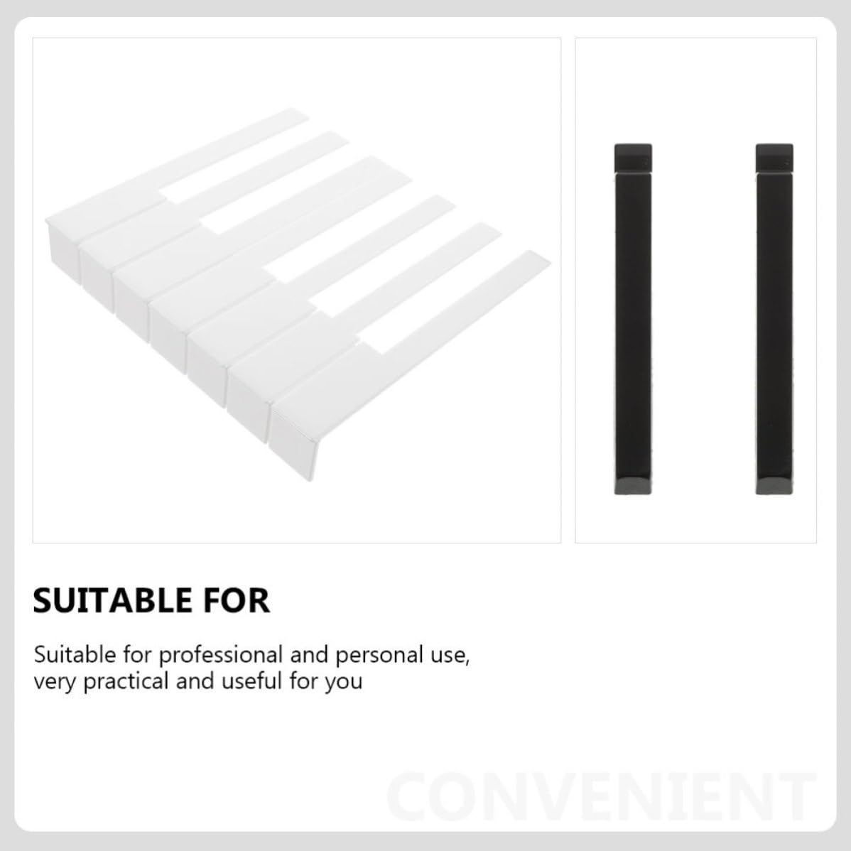 Totority 88 Pezzi Accessori per Pianoforte Tasti in Acrilico e Plastica Chiaro per Riparazione Pratica Strumenti per Manutenzione Tasti Chiari e Neri Pianoforte