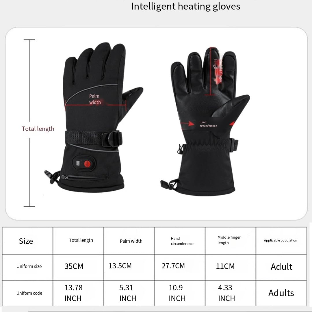 Guantes eléctricos con batería recargable impermeables para deportes al aire libre, esquí, equitación, correr y conducir, guantes térmicos para actividades de invierno