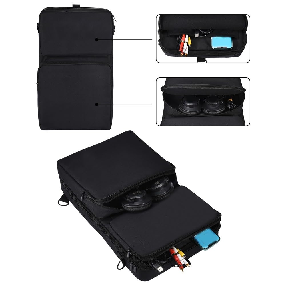 Housse de protection en EVA épais pour DDJ-FLX4 DDJ-400 DDJ-REV1 DDJ-SB3 DDJ-202 avec bandoulière rigide Noir