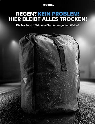 Büchel Unisex Aus Tarpaulin Gepäckträgertaschen, Schwarz Glossy, 48 X 25 X 14 Zentimeter EU