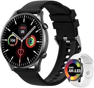niolina Smartwatch Herren, 1,43" Full Touch Aktivitätstracker und Smartwatch, Fitnessuhr mit Blutdruckmessgerät, Schlafmonitor, IP67 Wasserdicht für iPhone Android Kompatibel