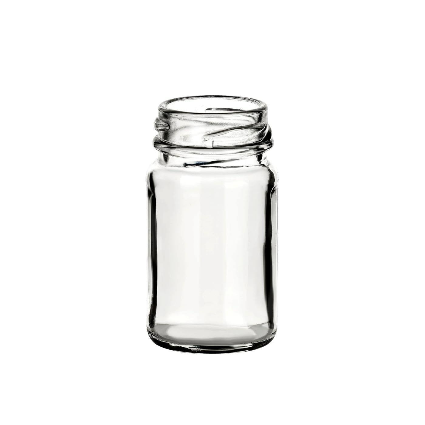 gouveo Lot de 48 pots de conservation 65 ml Mini avec couvercle à vis blanc - Petits pots à vis avec couvercles twist-off - Pots ronds pour confitures, épices